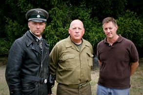 Actor - Ken Arnold, Producer - Joseph Small, Director - Robert Child on the set of The Wereth Eleven (2010).