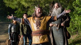 Paul Kiernan, Joel McCrary, Caitlin Carmichael, and Sloane Morgan Siegel in Dwight in Shining Armor (2018)