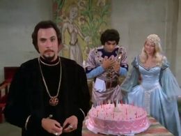 Richard Dimitri, Henry Polic II, and Misty Rowe in When Things Were Rotten (1975)