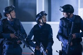 Christopher Egan and Kim Engelbrecht in Dominion (2014)