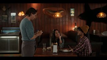 Still of Martin Henderson, Kiera Wallace and Aman Mann from Virgin River, Season 4, episode 7 