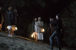 Carly Schroeder, Christa B. Allen, Blake Reigle, Buz Wallick, Chasty Ballesteros, and Mary O'Neil in One of Us (2017)