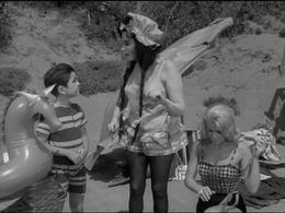 Yvonne De Carlo, Butch Patrick, and Pat Priest in The Munsters (1964)