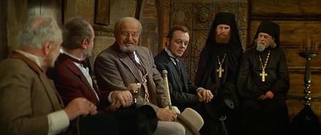 Kirill Lavrov, Vasiliy Matov, Evgeniy Teterin, and Gennadiy Yukhtin in The Brothers Karamazov (1969)