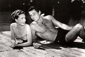 Tanis Chandler and Eric Feldary in 16 Fathoms Deep (1948)