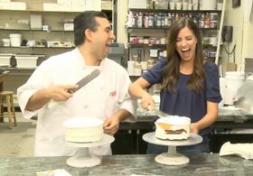 Kristin bakes a cake with the 