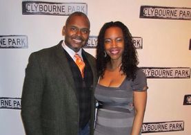 SimonSays Entertainment CEO Ron Simons & Development Director April Yvette Thompson Opening night of Broadway's Clybourn