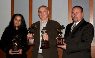 Award presentation at the World Premiere of Amiri & Aroha