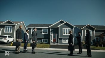 Tim Rozon, Maurice Dean Wint, Adam Korson, and Colin Furlong in SurrealEstate (2021)