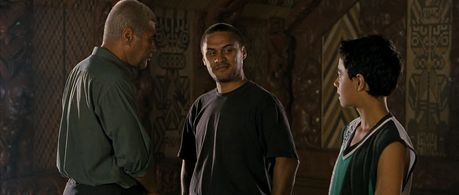 Rawiri Paratene, Roi Taimana, and Mana Taumaunu in Whale Rider (2002)