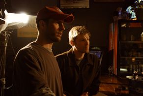 John Schwert (Director) and Burgess Jenkins (Bruce),on set of IN/SIGNIFICANT OTHERS.