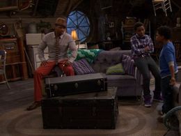 Chico Benymon, Curtis Harris, and Benjamin Flores Jr. in The Haunted Hathaways (2013)