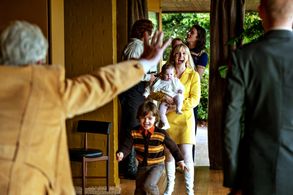 Sam Heughan, César Domboy, and Lauren Lyle in Outlander (2014)