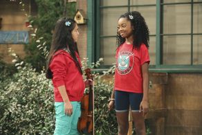 Skai Jackson and Nina Lu in Bunk'd (2015)