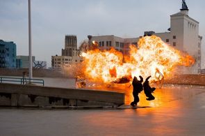 Steve Schriver stunt doubling Benito Martinez on 24