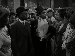Johnny Lee, Bill Robinson, Nick Stewart, and Dooley Wilson in Stormy Weather (1943)
