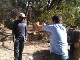 Reggie Currelley directing with DP Jonas Huerta on the set of Zombie Love
