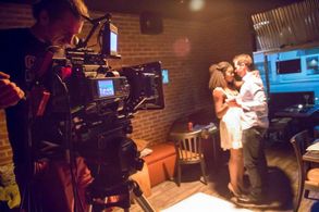 Cinematographer Brandon Harris captures actors Dashawn Barnes and Jeremy Spencer