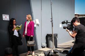 Rebecca Avery and Patricia Galvez in Academic Super Squad (2019)