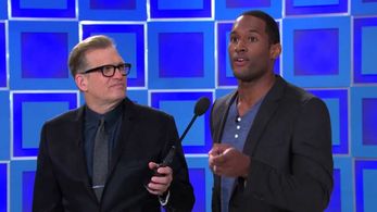Drew Carey with Lawrence Saint-Victor on The Price Is Right
