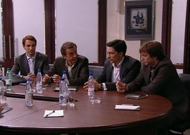 Georgiy Taratorkin, Ilya Lyubimov, Pyotr Krasilov, and Grigoriy Antipenko in Ne rodis krasivoy (2005)