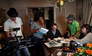 Tomer Almagor Directing Harry Dean stanton and Twink Caplan 9 Full moons set