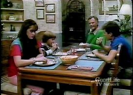 Randy Josselyn, David Kaufman, Kyle Richards, and Dick Sargent in Down to Earth (1984)