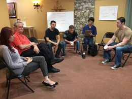 Joe Filippone with cast in 