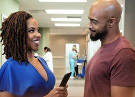 Sean Poolman and Kj Smith in Sistas (2019)