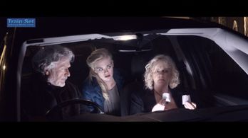 With Patrick Bergin and Heather Walker in 'Train Set.'