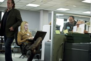 Kim Bodnia, Sofia Helin, Dag Malmberg, and Frederik Nilsson in The Bridge (2011)