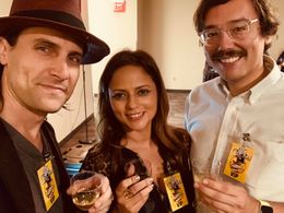 Jordan Lawson, Anushka Jagtiani and Noah Booshu at the 2019 Eric Clapton concert in Las Vegas, NV