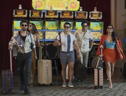 Mark Indelicato, Emeraude Toubia, Isis King, Desmond Chiam, and Vincent Rodriguez III in With Love (2021)