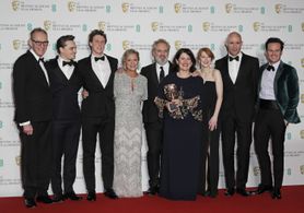Sam Mendes, Callum McDougall, Andrew Scott, Mark Strong, Jayne-Ann Tenggren, George MacKay, and Krysty Wilson-Cairns at 