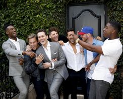 The Narrator of Love Island USA Matthew Hoffman, arrives at the Love Island Reunion in West Hollywood CA. on October 18t