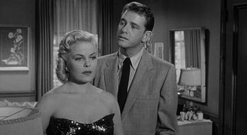 Richard Crenna and Cleo Moore in Over-Exposed (1956)