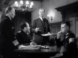 Ivor Barnard, Esmond Knight, and Ralph Richardson in The Silver Fleet (1943)