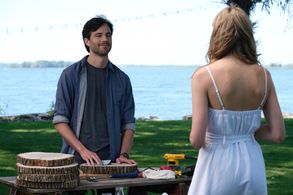 Tori Anderson and Kristopher Turner in You May Kiss the Bridesmaid (2021)