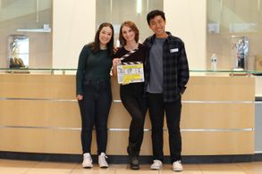 Tessa Germaine with actors Alison Roberti and Ryan Keem on 