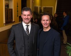 Mark Lund with Vernon Aldershoff of Justice Is Mind and Serpentine: The Short Program at The Strand Theatre on March 6, 