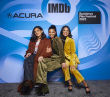 Priya Kansara, Nida Manzoor, and Ritu Arya at an event for Polite Society (2023)