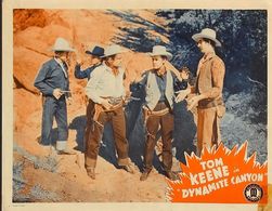 Gene Alsace, Slim Andrews, Tom London, Tom Keene, and Stanley Price in Dynamite Canyon (1941)