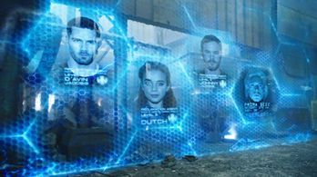 Aaron Ashmore, Thom Allison, Luke Macfarlane, and Hannah John-Kamen in Killjoys (2015)