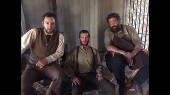 Magnificent Seven (2016) Actors Billy Slaughter (Josiah),Jody Mullins (Caleb Frankel) and David Kallaway (Turner / Blac