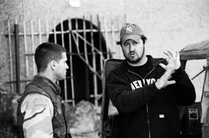 Sean Mullin (dir.) with Danny Bruckert on set of SADIQ