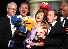 Fran Brill, Kevin Clash, Emilio Delgado, Bob McGrath, Roscoe Orman, and David Rudman at an event for The 36th Annual Day