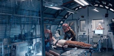 Alba August, Natalie Madueño, Lucas Lynggaard Tønnesen, and Jessica Dinnage in The Rain: Keep It Together (2019)