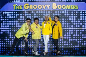 Nanette Inventor, Pat Castillo, Leah Navarro, and Ding Mercado in Family Feud Philippines (2022)