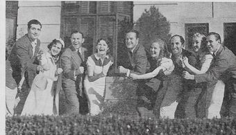 Jackie Coogan, Bob Hope, Betty Grable, Edward Everett Horton, Gracie Allen, Ben Blue, George Burns, Florence George, Joh