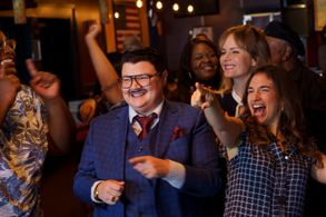 Murray Hill, Yamaneika Saunders, Rosebud Baker, Sas Goldberg, and Larry Owens in Life & Beth (2022)